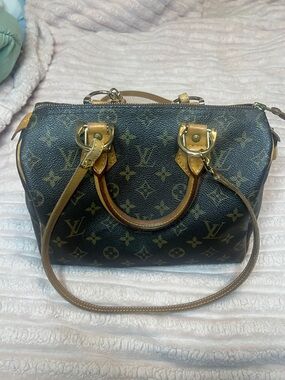 Louis Vuitton Monogram Canvas Speedy Satchel in Brown and Gold VINTAGE